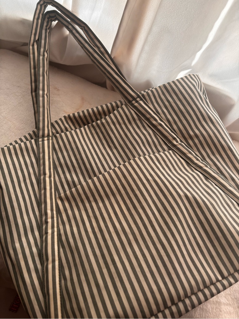 Baggu Sage stripes standard cloud bag NWOT